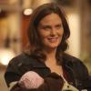 BONES:  Brennan (Emily Deschanel) returns home with her new baby daughter in &quot;The Prisoner in the Pipe&quot; Spring Premiere episode of BONES airing Monday, April 2 (8:00-9:00 PM ET/PT) on FOX.  &#xa9;2012 Fox Broadcasting Co.  Cr:  Patrick McElhenney/FOX