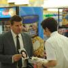 BONES:  Booth (David Boreanaz, L) visits a supermarket to investigate the murder of an extreme couponer in the &quot;The Bump in the Road&quot; episode of BONES airing Monday, April 9 (8:00-9:00 PM ET/PT) on FOX.  Also pictured:  Guest star Mark Saul (R).  &#xa9;2012 Fox Broadcasting Co.  Cr:  Ray Mickshaw/FOX