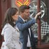 BONES:  Brennan (Emily Deschanel, L) and Booth (David Boreanaz, R) investigate the murder of a tool salesman in the &quot;The Warrior in the Wuss&quot; episode of BONES airing Monday, April 23 (8:00-9:00 PM ET/PT) on FOX.  &#xa9;2012 Fox Broadcasting Co.  Cr:  Patrick McElhenney/FOX