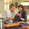 BONES:  Max (guest star Ryan O'Neal, L) offers to help Brennan (Emily Deschanel, R) babysit Christine in the "The Family in the Feud" episode of BONES airing Monday, April 30 (8:00-9:00 PM ET/PT) on FOX.  ©2012 Fox Broadcasting Co.  Cr:  Richard Foreman/Fox