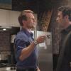 BREAKING IN:  Oz (Christian Slater, L) assigns Cameron (Bret Harrison, R) to lead the team when they are assigned to go undercover at Comic-Con in the "Take the Movie and Run" episode of BREAKING IN airing Wednesday, April 27 (9:30-10:00 PM ET/PT) on FOX.  ©2011 Fox Broadcasting Co.  Cr:  Jordin Althaus/FOX