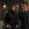 BREAKING IN:  Oz (Christian Slater, L) puts Cameron (Bret Harrison, R)  through a team-building exercise in the &quot;Breaking Out&quot; episode of BREAKING IN airing Wednesday, May 11 (9:30-10:00 PM ET/PT) on FOX.  &#xa9;2011 Fox Broadcasting Co. Cr:  Jordin Althaus/FOX