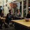 BREAKING IN:  Oz gives the team (L-R:  Odette Annable, Alphonso McAuley, Trevor Moore and Bret Harrison) their new assignment in the &quot;Breaking Out&quot; episode of BREAKING IN airing Wednesday, May 11 (9:30-10:00 PM ET/PT) on FOX.  &#xa9;2011 Fox Broadcasting Co. Cr:  Ray Mickshaw/FOX