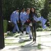 BREAKING IN:  Melanie (Odette Annable, R) leads the team on their latest assignment in the &quot;'Tis Better to Have Loved and Flossed&quot; episode of BREAKING IN airing Wednesday, April 13 (9:30-10:00 PM ET/PT) on FOX.  Also pictured L-R:  Trevor Moore, Alphonso McAuley and Bret Harrison.  &#xa9;2011 Fox Broadcasting Co.  Cr:   Jordin Althaus/FOX