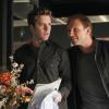 BREAKING IN:  Oz (Christian Slater, R) has some advice for Cameron (Bret Harrison, L) in the &quot;'Tis Better to Have Loved and Flossed&quot; episode of BREAKING IN airing Wednesday, April 13 (9:30-10:00 PM ET/PT) on FOX.  &#xa9;2011 Fox Broadcasting Co.  Cr:   Jordin Althaus/FOX
