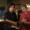 "Surface Tension" -- When a bizarre hieroglyph found under a deceased homeless man\'s armpit is the same from previous casualties a few years ago, the BAU is called in to investigate. Also, Reid decides to take his mother out of a clinical study early to bring her home with him, on CRIMINAL MINDS, Wednesday, Feb. 1 (9:00-10:00 PM, ET/PT) on the CBS Television Network. Jane Lynch returns as Diana Reid, the mother of Dr. Reid.  Pictured: Matthew Gray Gubler (Dr. Spencer Reid), Jane Lynch (Diana Reid)    Photo: Cliff Lipson/CBS ÃÂ©2016 CBS Broadcasting, Inc. All Rights Reserved