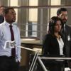 "Believer" -- When Reid discovers former FBI Special Agent Owen Quinn (James Urbaniak) locked inside a storage unit, the BAU questions the credibility of Quinn\'s bizarre accounts of searching for an UnSub that he named "The Strangler," on the second episode of the double-episode 13th season finale cliffhanger of CRIMINAL MINDS, Wednesday, April 18 (10:00-11:00 PM, ET/PT) on the CBS Television Network.  Pictured: B.J. Clinkscales (Staff #1), Karen David (Special Agent Mary Meadows), Darius De La Cruz (Staff #2)   Photo: Michael Yarish/CBS ÃÂ©2018 CBS Broadcasting, Inc. All Rights Reserved