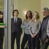 "Spectator Slowing" -- The BAU team investigates a series of seemingly random fatal explosions throughout Kentucky and Tennessee, on CRIMINAL MINDS, Wednesday, Jan. 15 (9:00-10:00 PM, ET/PT) on the CBS Television Network.  Pictured (L-R): Paget Brewster as Emily Prentiss, Matthew Gray Gubler as Dr. Spencer Reid, Aisha Tyler as Dr. Tara Lewis, A.J. Cook as Jennifer "JJ" Jareau, Joe Mantegna as David Rossi, and Adam Rodriguez as Luke Alvez  Photo: Screen Grab/CBS ©2019 CBS Broadcasting Inc. All Rights Reserved.