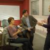 Tamsin Greig as Beverly Lincoln, Stephen Mangan as Sean Lincoln and Matt LeBlanc as himself in Episodes (Season 4, episode 1) - Photo: Des Willie/SHOWTIME - Photo ID: episodes_401_5417