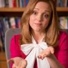 GLEE: Emma (Jayma Mays) gives her advice in the "Naked" episode of GLEE airing Thursday, Jan. 31 (9:00-10:00 PM ET/PT) on FOX. ©2013 Fox Broadcasting Co. CR: Eddy Chen/FOX