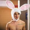 GLEE: Joe (Samuel Larsen) participates in a calendar photo shoot to raise money for Regionals in the &quot;Naked&quot; episode of GLEE airing Thursday, Jan. 31 (9:00-10:00 PM ET/PT) on FOX. &#xa9;2013 Fox Broadcasting Co. CR: Eddy Chen/FOX