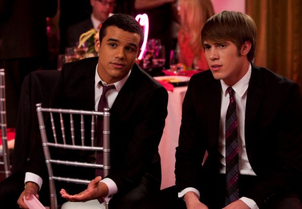 GLEE: Jake (Jacob Artist, L) and Ryder (Blake Jenner, R) chat in the &quot;I Do&quot; episode of GLEE airing Thursday, Feb. 14 (9:00-10:00 PM ET/PT) on FOX. &#xa9;2013 Fox Broadcasting Co. CR: Adam Rose/FOX