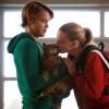 GLEE: Sam (Chord Overstreet, L) and Brittany (Heather Morris, R) care for Lord Tubbington in the &quot;Shooting Star&quot; episode of GLEE airing Thursday, April 11 (9:00-10:00 PM ET/PT) on FOX. &#xa9;2013 Fox Broadcasting Co. CR: Adam Rose/FOX