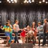 GLEE: The Glee club performs in the "Lights Out" episode of GLEE airing Thursday, April 25 (9:00-10:00 PM ET/PT) on FOX. ©2013 Fox Broadcasting Co. Pictured L-R: Jenna Ushkowitz, Alex Newell, Chord Overstreet, Becca Tobin, Kevin McHale, Melissa Benoist, Blake Jenner, Jacob Artist and Darren Criss. CR: Eddy Chen/FOX
