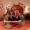 GLEE: The girls have a slumber party in the &quot;Glease&quot; episode of GLEE airing Thursday, Nov. 15 (9:00-10:00 PM ET/PT) on FOX. Pictured L-R: Jenna Ushkowitz, Heather Morris, Vanessa Lengies and Becca Tobin (bottom). &#xa9;2012 Fox Broadcasting Co. CR: Beth Dubber/FOX