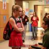 GLEE: Kitty (Becca Tobin, L) talks to Artie (Kevin McHale, R) about running for prom queen in the &quot;Tina in The Sky With Diamonds&quot; episode of GLEE airing Thursday, Oct. 3 (9:00 -10:00 PM ET/PT) on FOX. Pictured L-R: Kevin McHale, Darren Criss, Jenna Ushkowitz, Blake Jenner and NAME. &#xa9;2013 Fox Broadcasting Co. Cr: Mike Yarish/FOX