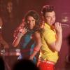 GLEE: Kurt (Chris Colfer, R) and Rachel (Lea Michele, L) perform at their first official gig in the &quot;Puppet Master&quot; episode of GLEE airing Thursday, Nov. 28 (9:00-10:00 PM ET/PT) on FOX. &#xa9;2013 Fox Broadcasting Co. CR: Adam Rose/FOX