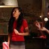 GLEE: Kurt (Chris Colfer, R) and Santana (Naya Rivera, L) get into the Holiday Spirit in the &quot;Previously Unaired Christmas&quot; Fall Finale episode of GLEE airing Thursday, Dec. 5 (9:00-10:00 PM ET/PT) on FOX. &#xa9;2013 Fox Broadcasting Co. CR: Adam Rose/FOX