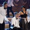 GLEE: L-R: Sam (Chord Overstreet), Artie (Kevin McHale), Tina (Jenna Ushkowitz) and Blaine (Darren Criss) perform with New Directions at Nationals in the &quot;City of Angels&quot; episode of GLEE airing Tuesday, March 11 (8:00-9:00 PM ET/PT) on FOX. &#xa9;2014 Fox Broadcasting Co. CR: Adam Rose/FOX