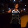GLEE: Mercedes (guest star Amber Riley} returns to McKinley High to celebrate the glee club in the &quot;100&quot; episode of GLEE airing Tuesday, March 18 (8:00-9:00 PM ET/PT) on FOX. &#xa9;2014 Fox Broadcasting Co. CR: Adam Rose/FOX