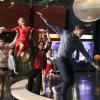 GLEE: Will (Matthew Morrison, R) and April Rhodes (guest star Kristin Chenoweth, L) perform in the "New Directions" episode of GLEE airing Tuesday, March 25 (9:00-10:00 PM ET/PT) on FOX. ©2014 Broadcasting Co. CR: Mike Yarish/FOX