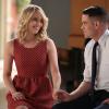 GLEE: Quinn (Dianna Agron, L) and Puck (Mark NAME, R) perform in the "New Directions" episode of GLEE airing Tuesday, March 25 (9:00-10:00 PM ET/PT) on FOX. ©2014 Broadcasting Co. CR: Tyler Golden/FOX