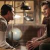 GLEE: Blaine (Darren Criss, L) chats with Sam (Chord Overstreet, R) in the &quot;Bash&quot; episode of GLEE airing Tuesday, April 8 (8:00-9:00 PM ET/PT) on FOX. &#xa9;2014 Fox Broadcasting Co. CR: Tyler Golden/FOX