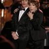 GLEE: Blaine (Darren Criss, L) and June Dolloway (guest star Shirley MacLaine, R) perform in the "The Untitled Rachel Berry Project" season finale episode of GLEE airing Tuesday, May 14 (8:00-9:00 PM ET/PT) on FOX. ©2014 Fox Broadcasting Co. CR: Tyler Golden/FOX