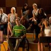 GLEE: Glee Club alumnaes return to McKinley High in the second part of the special two-hour "Loser Like Me/Homecoming" Season Premiere episode of GLEE on Friday, Jan. 9 (8:00-10:00 PM ET/PT) on FOX. Pictured L-R: Mark Salling, Dianna Agron, Naya Rivera, Kevin McHale, Heather Morris, Amber Riley, Jenna Ushkowitz and Chord Overstreet. ©2014 Fox Broadcasting Co. CR: Jennifer Clasen/FOX