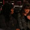 GLEE: Rachel (Lea Michele, R) confides in Mercedes (Amber Riley, L) in the "What The World of Needs Now" episode of GLEE airing Friday, Feb. 6 (9:00-10:00 PM ET/PT) on FOX. ©2014 Fox Broadcasting Co. CR: Mike Yarish/FOX