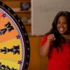 GLEE: Mercedes (Amber Riley) spins the wheel of musical talent in the "Transitioning" episode of GLEE airing Friday, Feb. 13 (9:00-10:00 PM ET/PT) on FOX. ©2015 Fox Broadcasting Co. CR: Greg Gayne/FOX