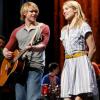 GLEE: Sam (Chord Overstreet, L) and Quinn (Dianna Agron, R) perform on stage in the "Rumours" episode of GLEE airing Tuesday, May 3 (8:00-9:01 PM ET/PT) on FOX. ©2011 Fox Broadcasting Co. Cr: Beth Dubber/FOX