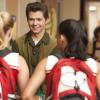 GLEE: Brittany (Heather Morris, L) and Santana (Naya Rivera, R) chat with Rory (guest star &quot;The Glee Project&quot;  winner, Damian McGinty, C) in the &quot;Pot O' Gold&quot; episode of GLEE airing Tuesday, Nov. 1 (8:00-9:00 PM ET/PT) on FOX. &#xa9;2011 Fox Broadcasting Co. Cr: Adam Rose/FOX