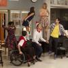 GLEE: New Directions perform in choir class in the &quot;Pot O' Gold&quot; episode of GLEE airing Tuesday, Nov. 1 (8:00-9:00 PM ET/PT) on FOX. Pictured L-R: Jenna Ushkowitz, Kevin McHale, Lea Michele, Darren Criss, Dianna Agron and Harry Shum Jr. &#xa9;2011 Fox Broadcasting Co. Cr: Adam Rose/FOX