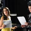 GLEE: Rachel (Lea Michele, L) and Blaine (Darren Criss, R) rehearse for their performance in West Side Story in &quot;The First Time&quot; episode of GLEE airing Tuesday, Nov. 8 (8:00-9:00 PM ET/PT) on FOX. &#xa9;2011 Fox Broadcasting Co. Cr: Mike Yarishr/FOX