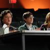 GLEE: Coach Beiste (Dot-Marie Jones, L), Artie (Kevin McHale, C) and Emma (Jayma Mays, R) watch rehearsals for West Side Story in &quot;The First Time&quot; episode of GLEE airing Tuesday, Nov. 8 (8:00-9:00 PM ET/PT) on FOX. &#xa9;2011 Fox Broadcasting Co. Cr: Mike Yarish/FOX