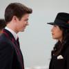 GLEE: Sebastian (guest star Grant Gustin, L) and Santana (Naya Rivera, R) perform in the &quot;Michael&quot; episode of GLEE airing Tuesday, Jan. 31 (8:00-9:00 PM ET/PT) on FOX. &#xa9;2012 Fox Broadcasting Co. CR: Adam Rose/FOX