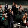 GLEE: The glee club watches Santana and Brittany perform in the &quot;Dance With Somebody&quot; episode of GLEE airing Tuesday, April 24 (8:00-9:00 PM ET/PT) on FOX. Pictured L-R: Cory Monteith, Chord Overstreet (back), Lea Michele, Kevin McHale (back), Matthew Morrison, Amber Riley, Chris Colfer, Darren Criss, Jenna Ushkowitz and Harry Shum Jr. &#xa9;2012 Fox Broadcasting Co. Cr: Beth Dubber/FOX