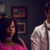 GLEE: Mercedes (Amber Riley, L) and Kurt (Chris Colfer, R) listen to Sue's plans in the first hour of a special two-hour &quot;Props/Nationals&quot; episode of GLEE airing Tuesday, May 15 (8:00-10:00 PM ET/PT) on FOX. &#xa9;2012 Fox Broadcasting Co. Cr: Adam Rose/FOX