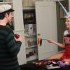 GLEE: Brittany (Heather Morris, R) unveils Kurt's (Chris Colfer, L) campaign for student body in the "I Am Unicorn" episode of GLEE airing Tuesday, Sept. 27 (8:00-9:00 PM ET/PT) on FOX. ©2011 Fox Broadcasting Co. Cr: Mike Yarish/FOX