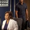 GREY'S ANATOMY - "Migration" - The residents determine their future as they make their final decisions regarding post residency positions; Mark admits to Derek that he is torn between his love for Lexie and the fact that Julia can give him everything he's ever wanted; Ben plans something extra special for Bailey, but she is preoccupied with her work; and Arizona encourages her childhood friend, Nick, to have surgery. Meanwhile a couple on their third honeymoon come to the hospital complaining of mysterious symptoms, on Grey's Anatomy, THURSDAY, MAY 10 (9:00-10:01 p.m., ET) on the ABC Television Network. (ABC/RANDY HOLMES)
CHANDRA WILSON, JASON JORGE