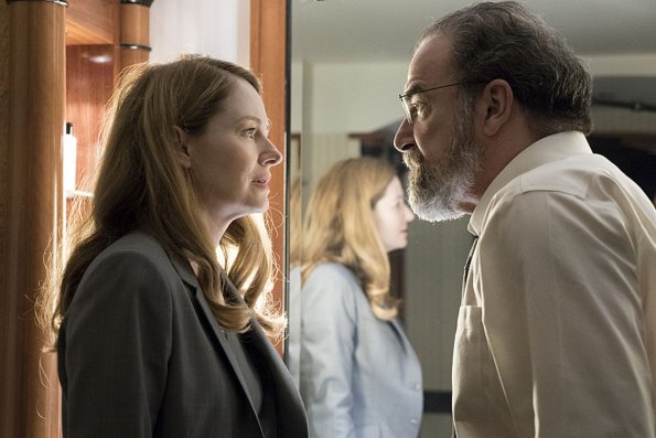 Miranda Otto as Allison Carr and Mandy Patinkin as Saul Berenson in Homeland (Season 5, Episode 07). - Photo:  Stephan Rabold/SHOWTIME - Photo ID:  Homeland_507_3488.R
