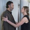 Ercan Durmaz as Faisal Marwan and Sarah Sokolovic as Laura Sutton in Homeland (Season 5, Episode 10). - Photo:  Stephan Rabold/SHOWTIME - Photo ID:  Homeland_510_1279.R