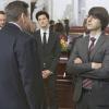 Josh Lawson as Doug Guggenheim, Ben Schwartz as Clyde Oberholt, Demetri Martin as Ellis Hightower and Kristen Bell as Jeannie Van Der Hooven in House of Lies (Season 4, Episode 1). - Photo: Michael Desmond/SHOWTIME - Photo ID: HOUSEOFLIES_401_2493.R