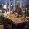 Donis Leonard, Jr. as Roscoe Kaan, Don Cheadle as Marty Kaan, Glynn Turman as Jeremiah Kaan, Alice Hunter as Chantelle and Larenz Tate as Malcolm Kaan in House of Lies (Season 4, Episode 3). - Photo: Michael Desmond/SHOWTIME - Photo ID: HOUSEOFLIES_403_3074.R
