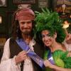 Marshall as a gay pirate and Lily as his parrot2