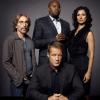 HUMAN TARGET: Chance (Mark Valley, front center) reunites with Guerrero (Jackie Earle Haley, L) and Winston (Chi McBride, C) and joins forces with Ilsa Pucci (Indira Varma, R) in the HUMAN TARGET Season Two premiere episode "Ilsa Pucci" airing Wednesday, Nov. 17 (8:00-9:00 PM ET/PT) on FOX.  ©2010 Fox Broadcasting Co. CR: Michael Lavine/FOX