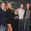 Writer/director Matthew Weiner, actors Kaitlin Olson, Danny DeVito, Rob McElhenney, Glenn Howerton and Charlie Day attend PaleyLive LA: An Evening With 'It's Always Sunny In Philadelphia' at The Paley Center for Media on April 1, 2016 in Beverly Hills, California. (Photo by Imeh Bryant)