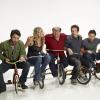 IT'S ALWAYS SUNNY IN PHILADELPHIA: Cast L-R: Charlie Day, Kaitlin Olson, Danny DeVito, Glenn Howerton and Rob McElhenney. CR: Michael Becker / FX.