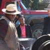 JUSTIFIED: Episode 4: The Devil You Know (Airs February 7, 10:00 pm e/p). Pictured L-R: Mykelti Williamson, Erica Tazel and Timothy Olyphant. CR: Prashant Gupta / FX.